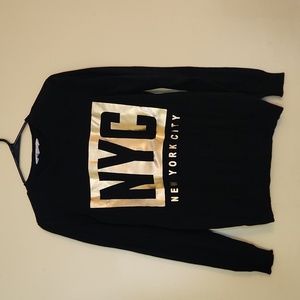 Black and gold sweater